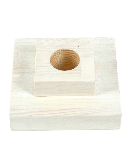 Stojak sosnowy bielony kwadratowy 15 cm