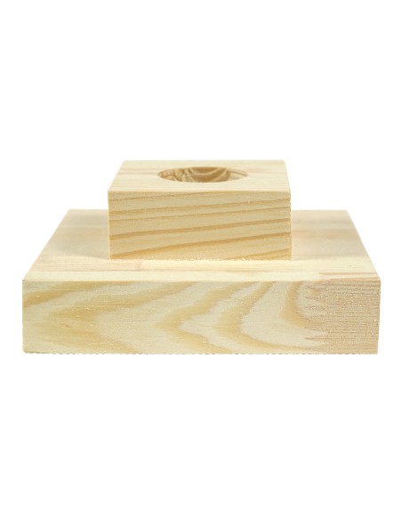Stojak sosnowy naturalny kwadratowy 15 cm