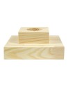 Stojak sosnowy naturalny kwadratowy 15 cm