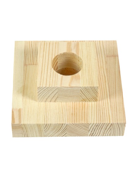 Stojak sosnowy naturalny kwadratowy 15 cm