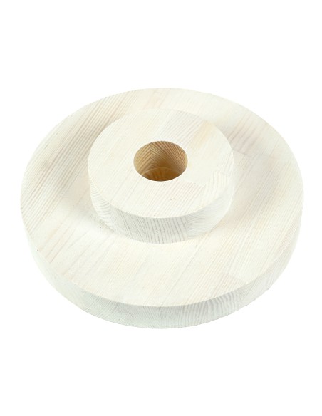 Stojak sosnowy bielony okrągły 20 cm