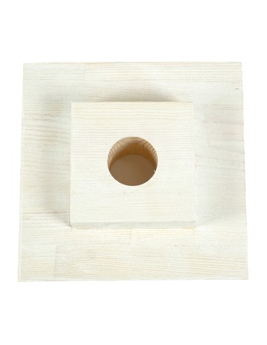 Stojak sosnowy bielony kwadratowy 20 cm
