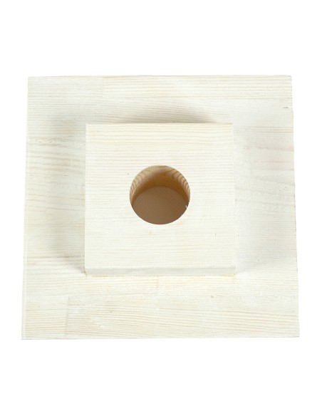 Stojak sosnowy bielony kwadratowy 20 cm