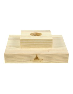 Stojak sosnowy naturalny kwadratowy 20 cm