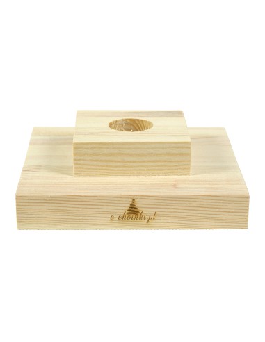 Stojak sosnowy naturalny kwadratowy 20 cm