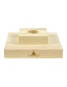 Stojak sosnowy naturalny kwadratowy 20 cm