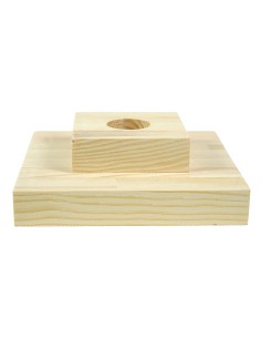 Stojak sosnowy naturalny kwadratowy 20 cm 2