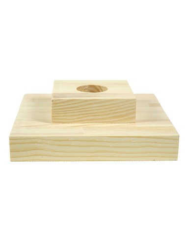 Stojak sosnowy naturalny kwadratowy 20 cm