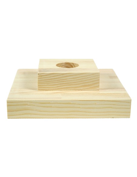 Stojak sosnowy naturalny kwadratowy 20 cm