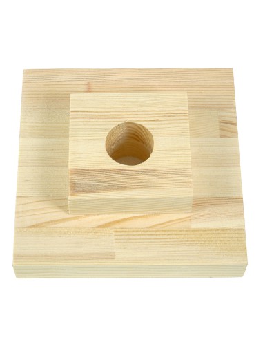 Stojak sosnowy naturalny kwadratowy 20 cm