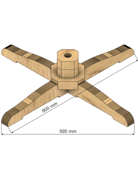 Stojak dębowy naturalny 80 cm