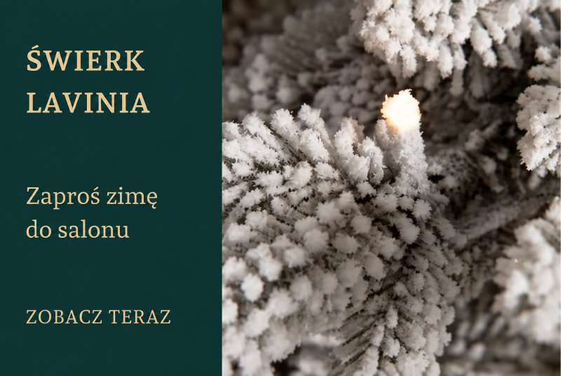 Ośnieżona choinka sztuczna - Świerk Lavinia w sklepie e-choinki.pl